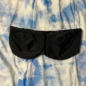 Lilyette 38DD Black Satin Strapless Bra